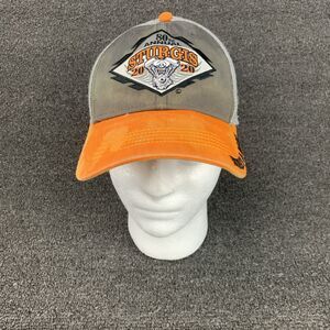 Sturgis 2020 80th Annual Rally And Races Gray Orange Trucker Hat Adjustable Fit